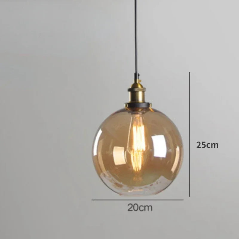 Clear Gray Amber Colour Vintage Pendant Lights Dining Glass Hanging Lamp Russia Loft Luminaire Modern Bedroom Light Fixtures