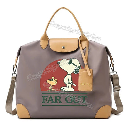 Snoopy Ladies Travel Bag Large Capacity Women's Handbag Waterproof Fashion Gym Bag Luggage Bag Shoulderbag Birthday Gift