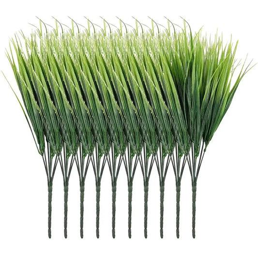 10pcs Faux Wheat Grass Fake Bushes For Garden Artificial Vivid Tall Wheat Grass Plant Decoration Greenery Shrubs For Home Decor