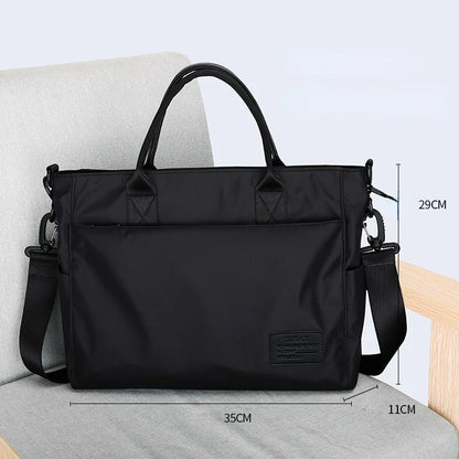 BJIAX File Bag Carrying Briefcase Men's Business Bag Lawyer Office Computer Bag Horizontal Shoulder Crossbody Bag Men Bag