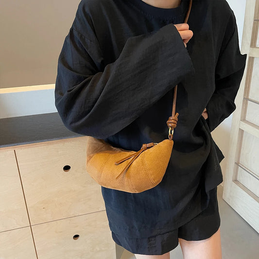 Beg Bahu untuk Wanita Zip Penutupan Beg Bulan Sabit Kulit Beg Hobo Vintaj Clutch Purse untuk Perjalanan Kerja 