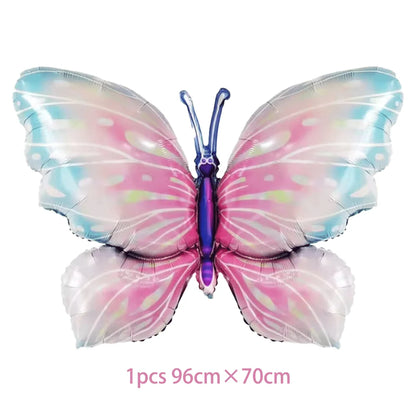 40Inch Colorful Gradient Number Balloon 0-9 Digit Foil Helium Balloon Butterfly Girl Birthday Party Decor Baby Shower Kids Gifts
