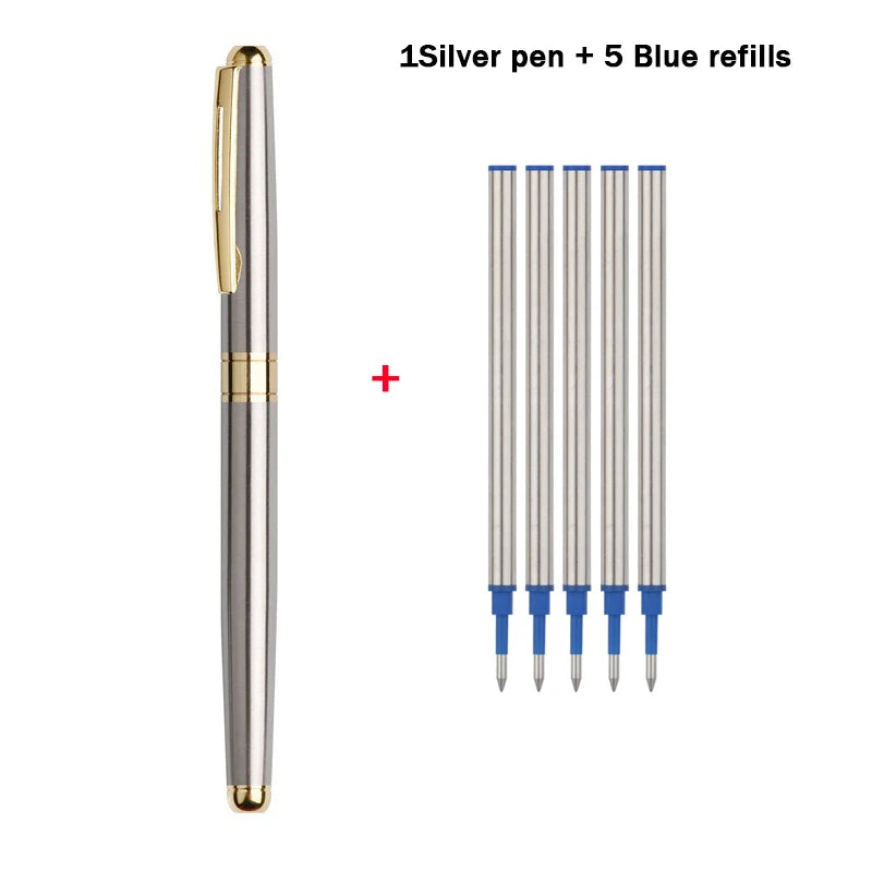 Metal Gel Pen Replaceable Refill High-end Metal Business Signature Pen Office Writing Ballpoint Pen Writing Stationery Gift