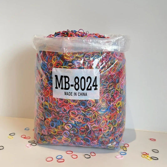 1000Pcs/bag Girls Colourful Disposable Rubber Band Hair Ties Headband Children Ponytail Holder Bands Kids Hair Accessories