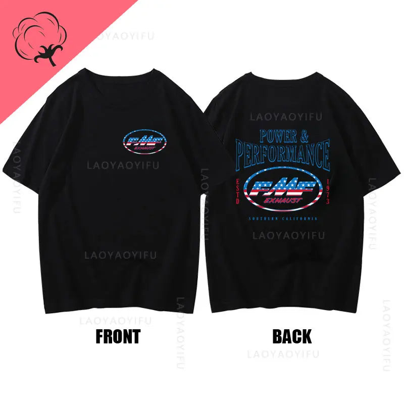 Jualan Panas Ekzos FMF Racing Ama Motocross Tee Pakaian Fesyen Leher Bulat Lengan Pendek Musim Panas Mens Cool Top 100% Cotton T Shirt 