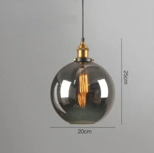 Clear Gray Amber Colour Vintage Pendant Lights Dining Glass Hanging Lamp Russia Loft Luminaire Modern Bedroom Light Fixtures