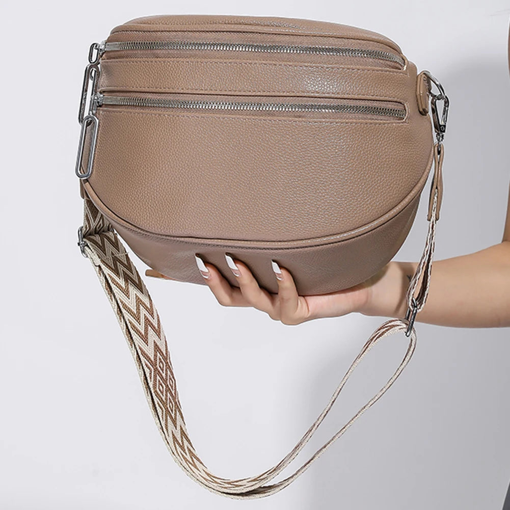 Vintage Chest Bag for Women Bucket Bag PU Leather Shoulder Bag Waist Fanny Pack Large Designer Crossbody Bag Female Bum Belt Bag