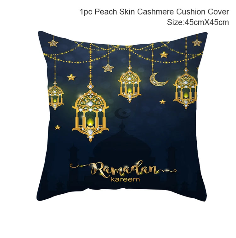 Sarung Kusyen Eid Mubarak Ramadan MUBARAK Sarung Bantal Eid Mubarak Hiasan Pesta Muslim Islam Hadiah Islamik Eid Al Adha 