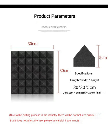 30cm*30cm*5cm Acoustic Foam Panels Soundproof Foam Wall Panels Studio Soundproofing on The Wall KTV Room Sound Proof Foam