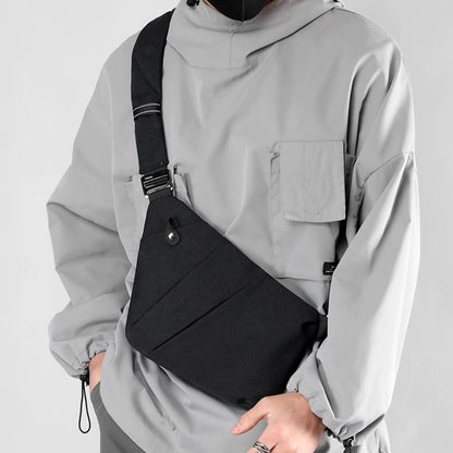Beg Dada untuk Lelaki Beg Bahu Beg Tangan Lelaki Dompet Telefon Anti-pencuri Beg Dada Lelaki Nilon Beg Tali Pinggang Luaran Beg Crossbody Mudah Alih 