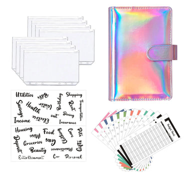 PVC Budget Binder Cash Envelope Organizer A6 Notebook Planner Portable Lightweight A6 Binder School Office Supplice