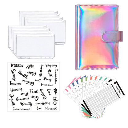 PVC Budget Binder Cash Envelope Organizer A6 Notebook Planner Portable Lightweight A6 Binder School Office Supplice