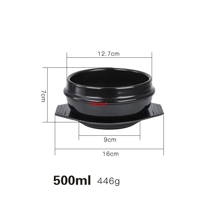 Korean cooking stone pot high temperature pot rice tableware pot soup pot Korean stone pot Korean bibimbap kimchi soup