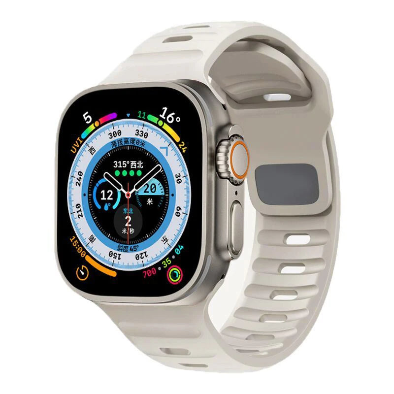 Tali Silikon Asli Baru untuk Jam Tangan Apple Ultra 49mm Gelang Sukan Siri iWatch 9 8 7 45mm 41mm 6 5 4 3 SE2 44mm 40mm Band 