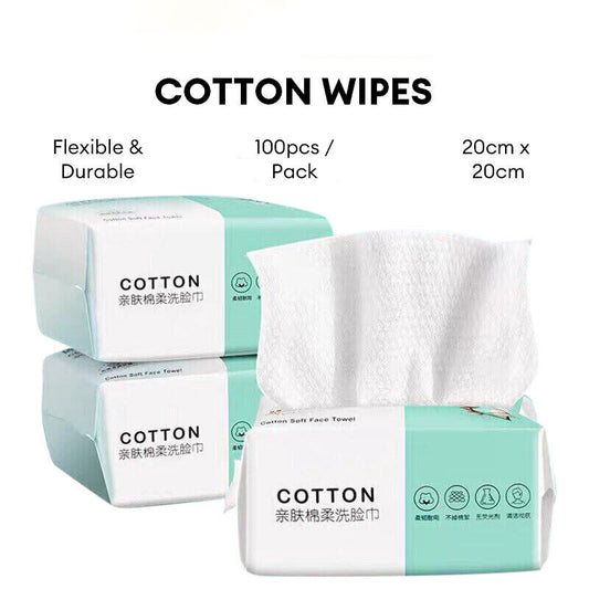 100pcs 20cm*20cm Thicken Disposable Face Towel Travel Cotton Makeup Wipes Facial Cleansing Cotton Tissue Skincare