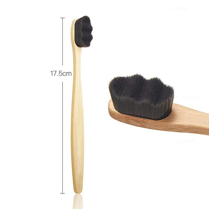 1PC Ultra-Fine Soft Bamboo Toothbrush Million Nano Bristle Tooth Brush Portable Travel Dental Oral Care Tool Teeth Deep Cleaning