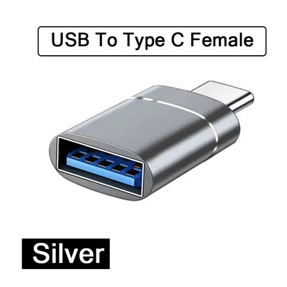 2PCS USB 3.0 To Type C OTG Charger Adapter Connector Type-C to USB Male To Type-c Adapt Converter for PC MacBook Car USB ipad