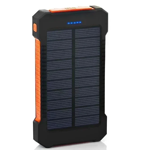 Solar Power Bank Waterproof 30000mAh Solar Charger USB Ports External Charger Powerbank for Xiaomi 5S Smartphone with LED Light