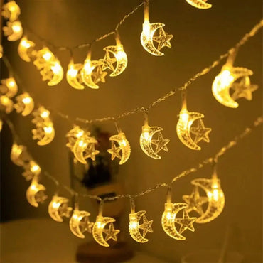 Bintang Bulan Eid Mubarak String Light 2024 Hiasan Ramadan Untuk Rumah Ramadan Kareem Islam Hiasan Pesta Muslim Hadiah Idul Adha 