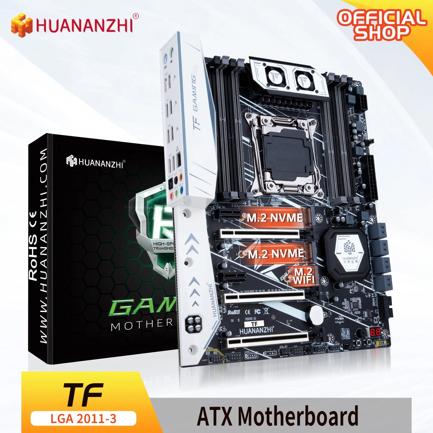 HUANANZHI X99 TF LGA 2011-3 XEON X99 Motherboard menyokong Intel E5 2666 2678 2696 v3 v4 DDR3 DDR4 RECC BUKAN ECC memori NVME