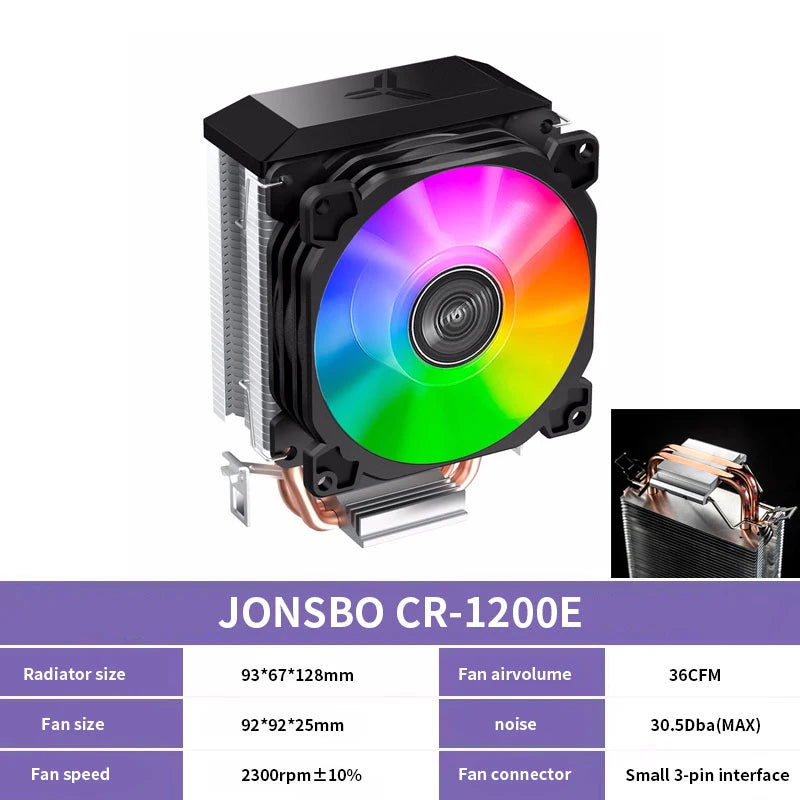 JONSBO CR1000/CR1200/CR1400 EVO CPU Cooler PC Fan Cooling CPU Fan Heatsink Tower Radiator Processor Air Cooler For AM4 1155 1700