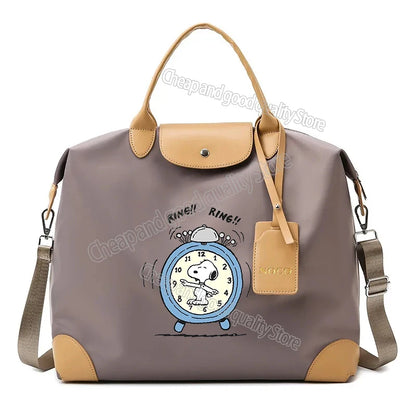 Snoopy Ladies Travel Bag Large Capacity Women's Handbag Waterproof Fashion Gym Bag Luggage Bag Shoulderbag Birthday Gift