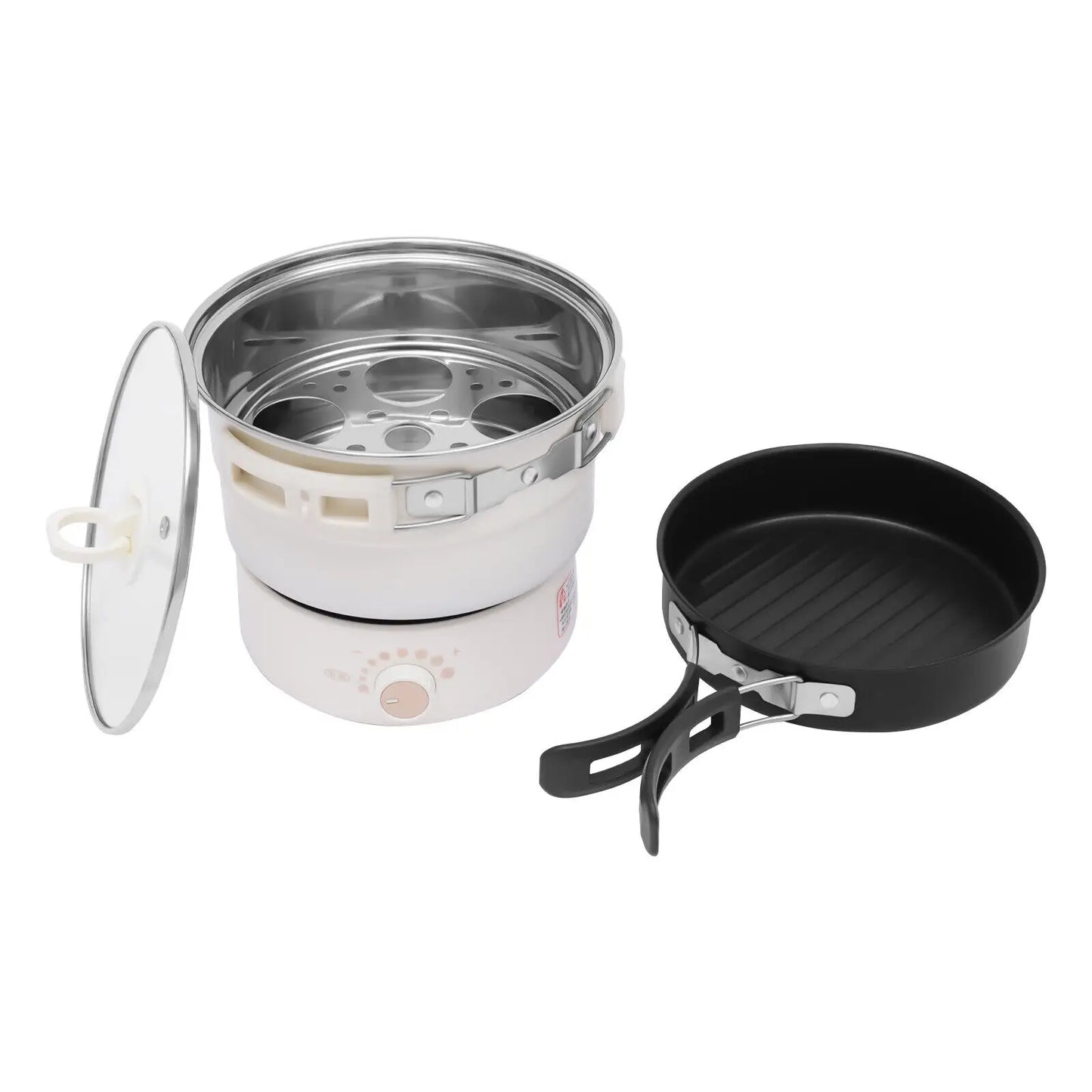 Multi-functional Split Electric Hot Pot W/Anti-scald Handle Non-stick Frying Pan