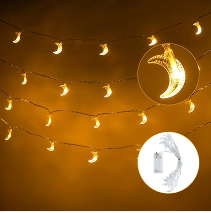 Bintang Bulan Eid Mubarak String Light 2024 Hiasan Ramadan Untuk Rumah Ramadan Kareem Islam Hiasan Pesta Muslim Hadiah Idul Adha 