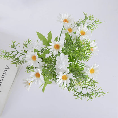 1PC Artificial Small Daisy Flower Bouquets Gerbera Fake Flowers Chamomile Silk Flowers for Wedding Home Decoration