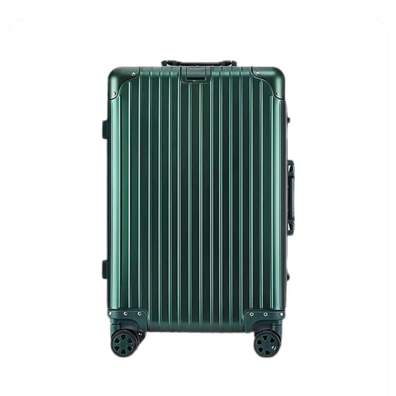 Suitcase 100% Aluminum Metal Password Trolley Luggage Suitcase Trip Cabin Carry-on 20/24/28/32 Inch Travel Bags Suitcases