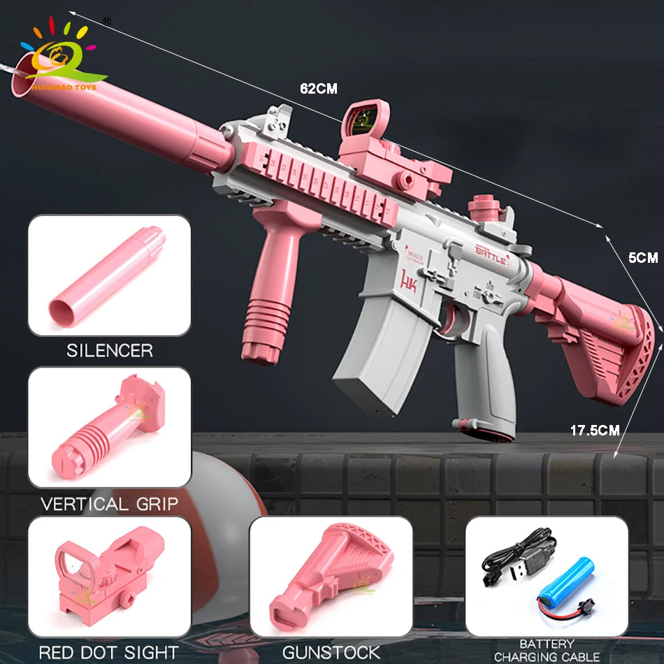 Kids M416 Auto Electric Water Gun Waters Fight Firing Pistol Toy Summer Outdoor Beach Shooting Game Children's Toys Boys Gifts