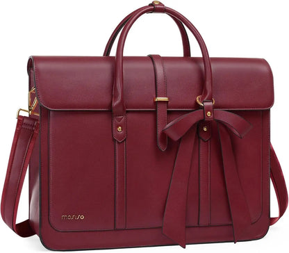 Beg Tote Wanita MOSISO untuk MacBook Air Pro M3 13.3 14 15 16 17.3 inci Notebook PU Kulit Laptop Bahu Beg Bahu Beg Tangan Beg Tangan
