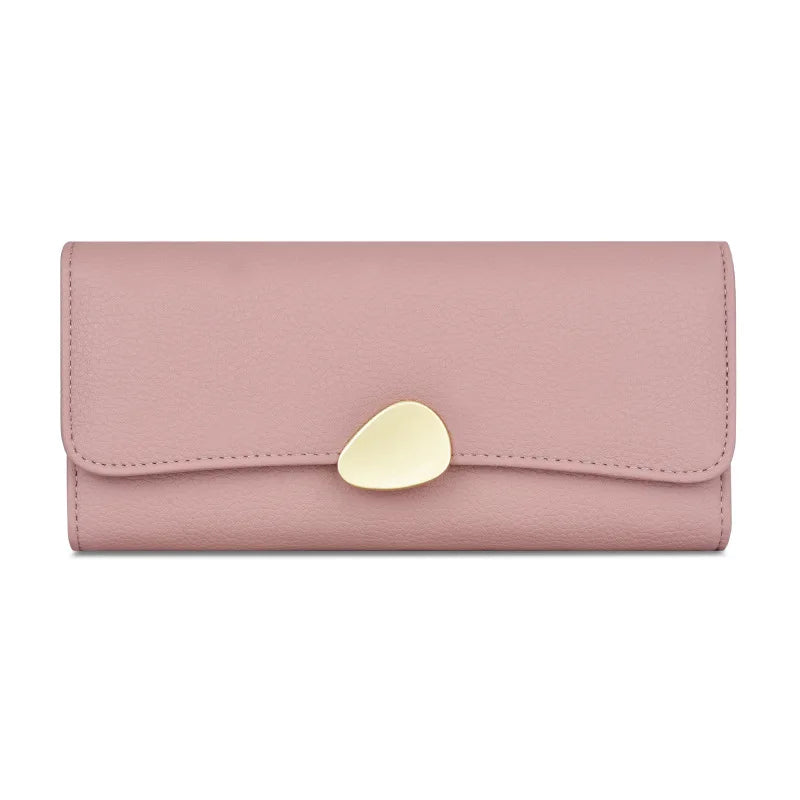 Fengdong fashion simple leather wallet for women red wallet female card long wallet female leather credit card holder wallet