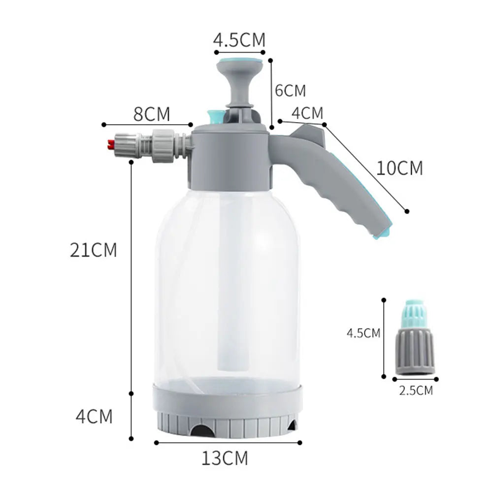 2/3L Hand Pump Water Sprayer Car Washing Pressure Spray Pot Air Pump Pressurized Plant Spray Bottle Watering Can Gardening Tools