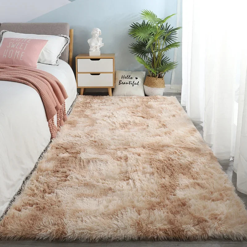 Gray Carpet for Living Room Plush Rug Bed Room Floor Fluffy Mats Anti-slip Home Decor Rugs Soft Velvet Carpets Kids Room Blanket