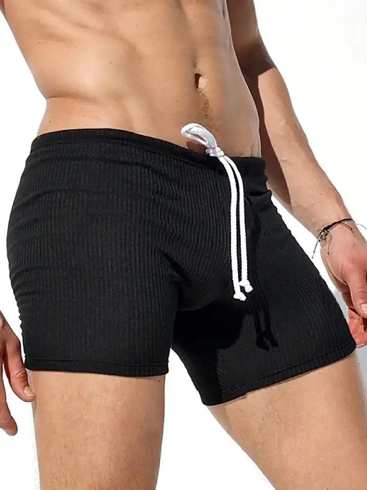 Men's Shorts Summer Solid Color Tight Sexy Workout Jogger Casual Breathable Man Shorts Beach Wear Male Clothing Large Size 3XL