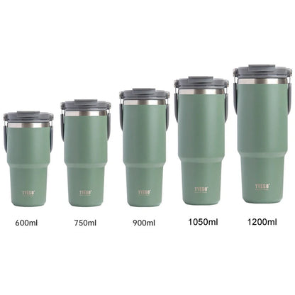 Tyeso 1200ML Tumbler Cawan Kopi Keluli Tahan Karat Vakum Penebat Terma Beg Ais Penyimpanan Sejuk Kelalang Kapasiti Besar 20 30 40 oz 