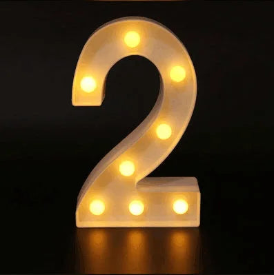 Decorative Name Letters Alphabet Letter LED Lights Luminous Number Lamp Night Light Wedding Birthday Christmas Party Decor Home