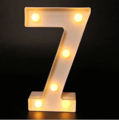 Decorative Name Letters Alphabet Letter LED Lights Luminous Number Lamp Night Light Wedding Birthday Christmas Party Decor Home