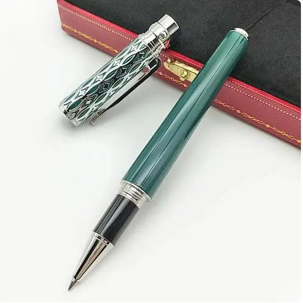 YAMALANG Classic Matte Metal Barrel Roller Ball Pen Ballpoint dengan Tulisan Nombor Siri Alat Tulis CT Licin 