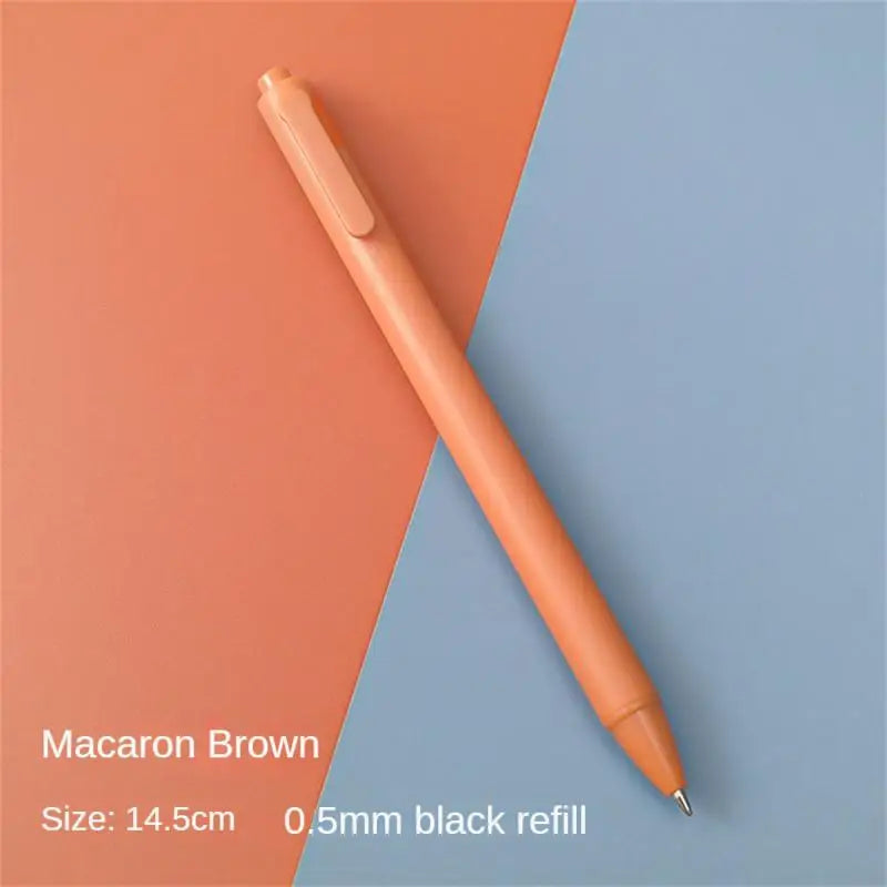 0.5mm Morandi Macaron Press Gel Pen Writing Pen Signature Black Ink Office School Stationery Supply