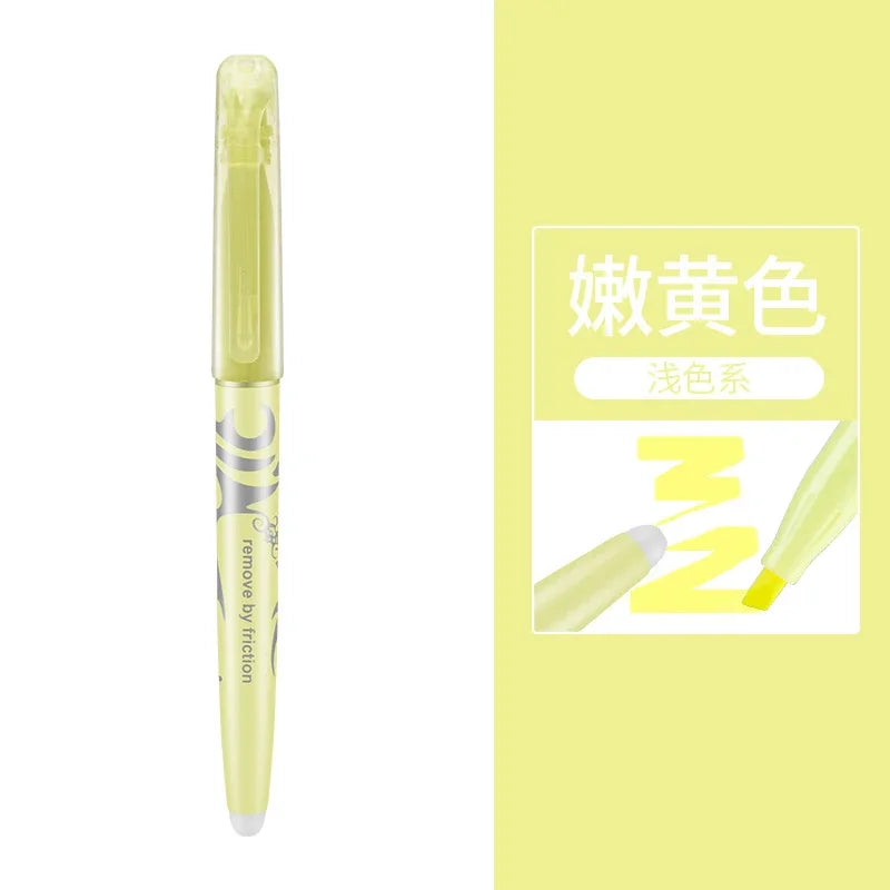 Erasable Highlighters Pastel Drawing Pen Fluorescent Highlighter Pen Markers for Student School Office Supplies Cute Stationery