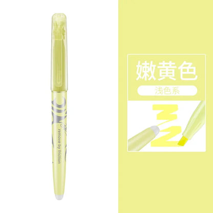 Erasable Highlighters Pastel Drawing Pen Fluorescent Highlighter Pen Markers for Student School Office Supplies Cute Stationery