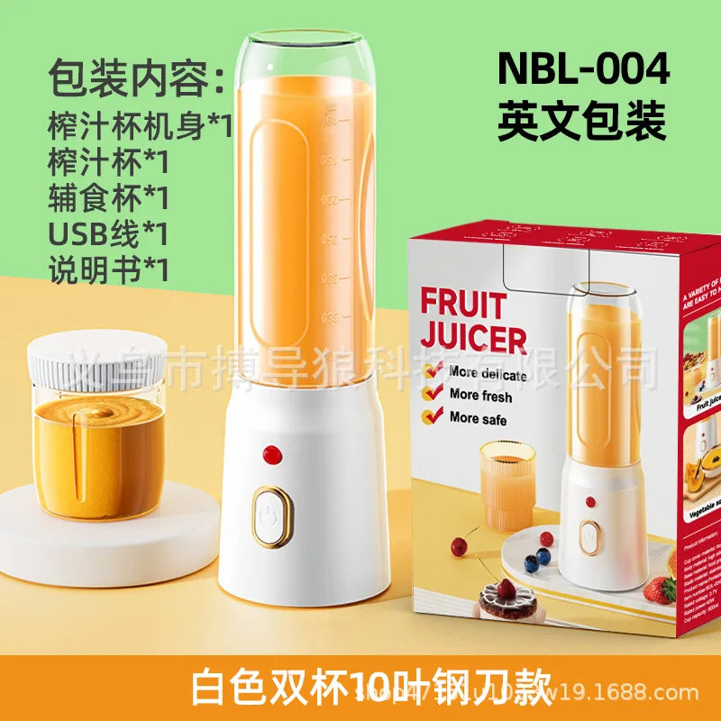 Smart Charging Portable Juicer Blender,Juicing Ice Sand Grinding 3-in-1 Portable Juicer Smoothie Cup Vegetables Fruits Juicer