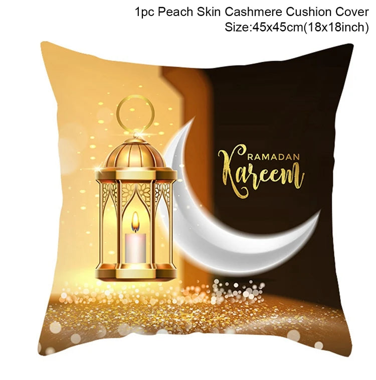 Sarung Kusyen Eid Mubarak Ramadan MUBARAK Sarung Bantal Eid Mubarak Hiasan Pesta Muslim Islam Hadiah Islamik Eid Al Adha 