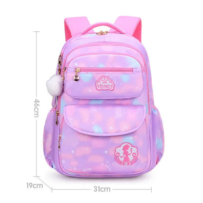 Beg sekolah kanak-kanak perempuan beg sekolah beg belakang merah jambu untuk kanak-kanak kanak-kanak remaja beg sekolah rendah Kawaii comel kalis air kit kelas kecil 