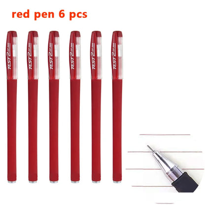 0.5mm Gel Pens Set Black Blue Red Refills Ballpoint Pens Bullet Tip School & Office Supplies Stationery Kawaii Accessories