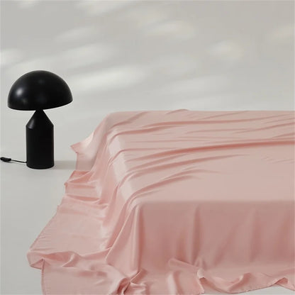 1Pc 100% Mulberry Silk Bed Flat Sheet for Double Bed Solid Color Top Sheets Single/Queen/King Flat Bedsheets Home Soft Bed Linen