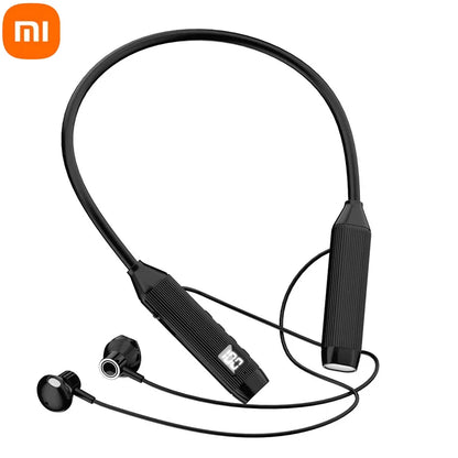 Xiaomi Wireless Bluetooth Earphones Neck Wear Earphones Long Battery Life LED Digital Display With Microphone Sports Earphones