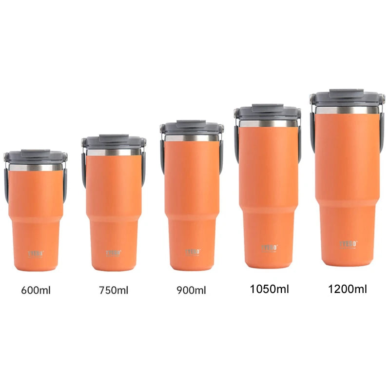 Tyeso 1200ML Tumbler Cawan Kopi Keluli Tahan Karat Vakum Penebat Terma Beg Ais Penyimpanan Sejuk Kelalang Kapasiti Besar 20 30 40 oz 